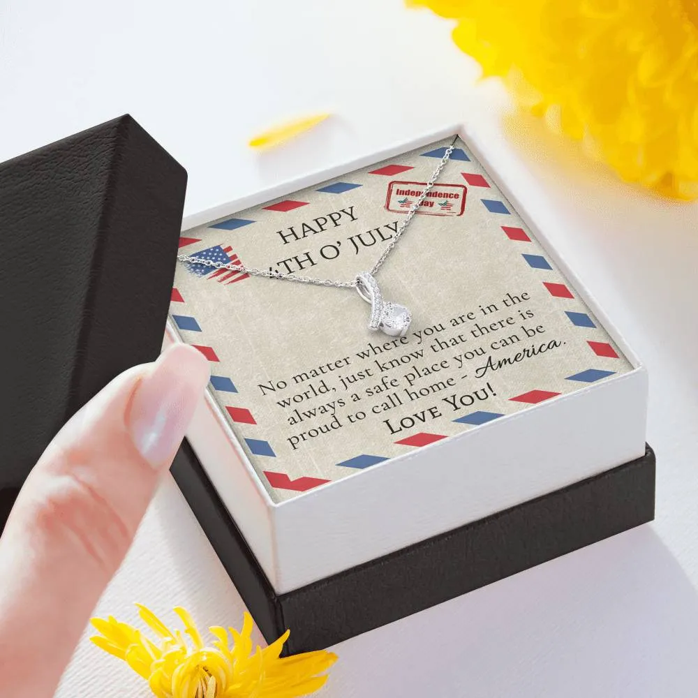 4th Of July USA Flag Necklace- Alluring Beauty