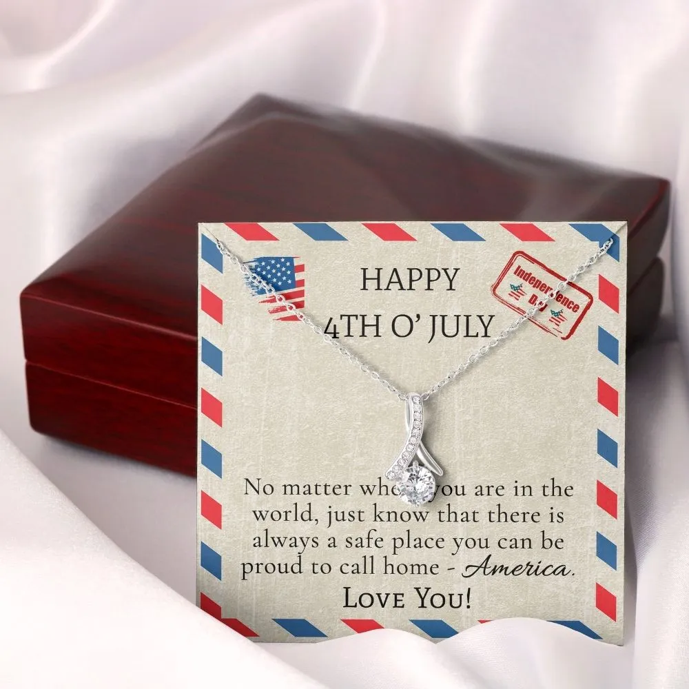 4th Of July USA Flag Necklace- Alluring Beauty