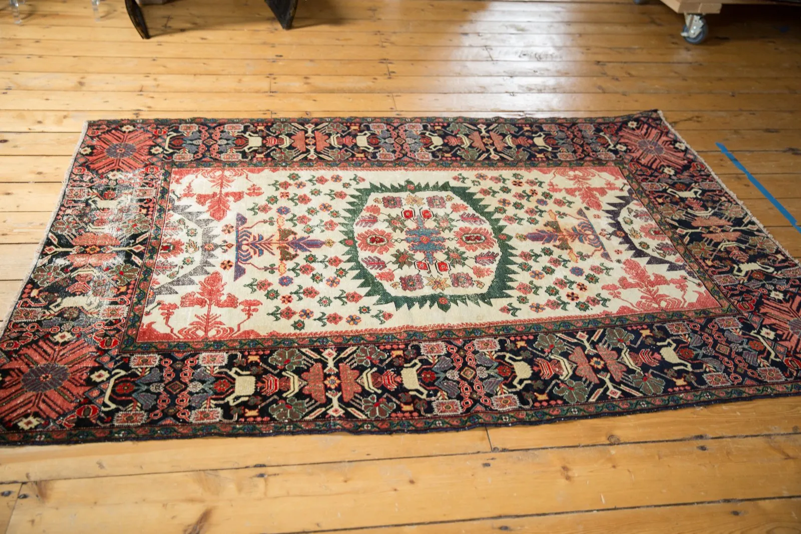 4x6 Antique Farahan Sarouk Rug