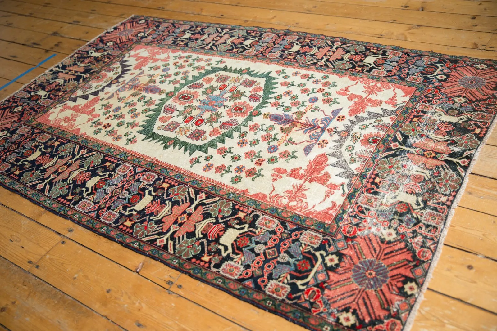 4x6 Antique Farahan Sarouk Rug