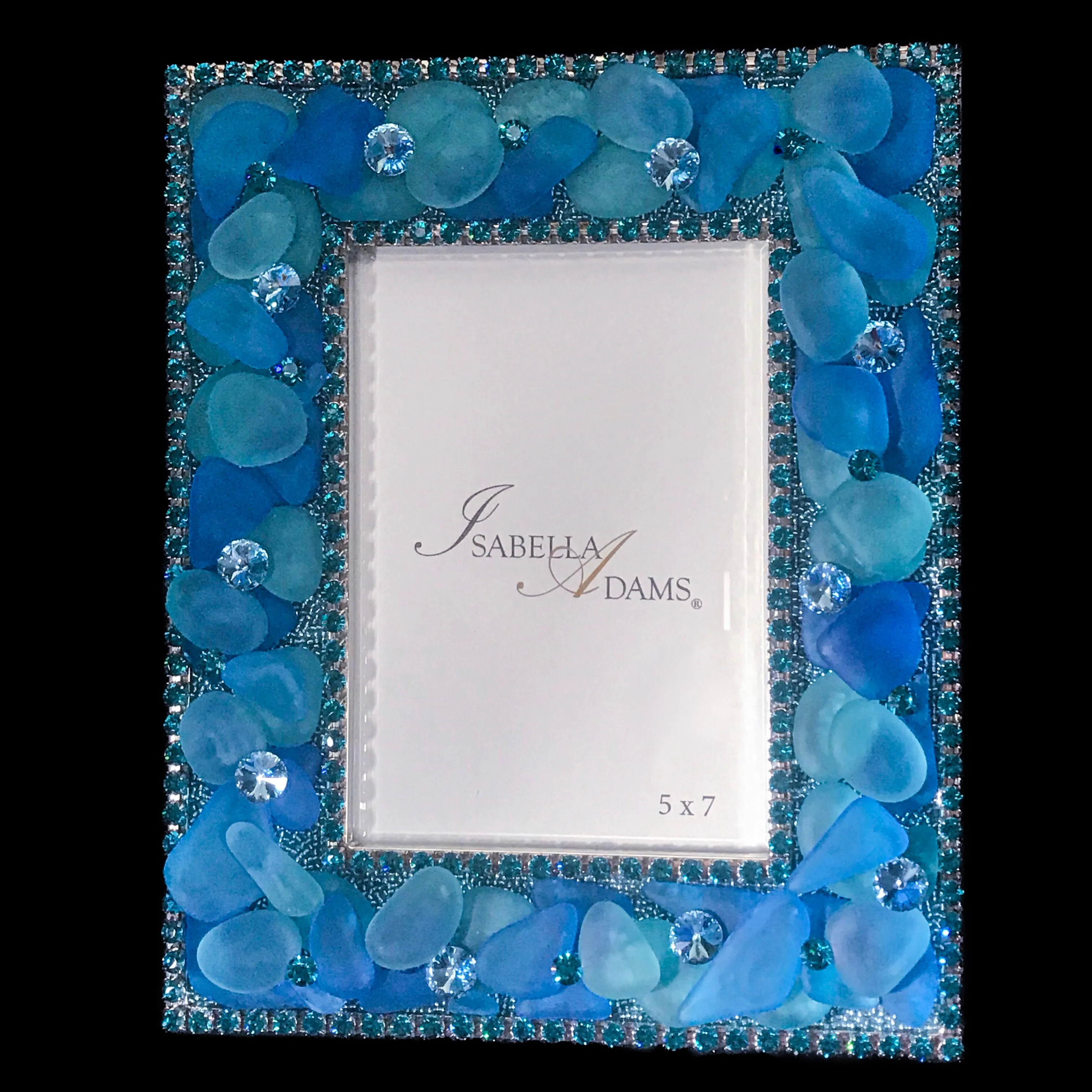 5 x 7 Aquamarine Sea Glass Picture Frame