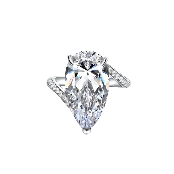 6.50 ct Pear-Cut Diamond Engagement Ring