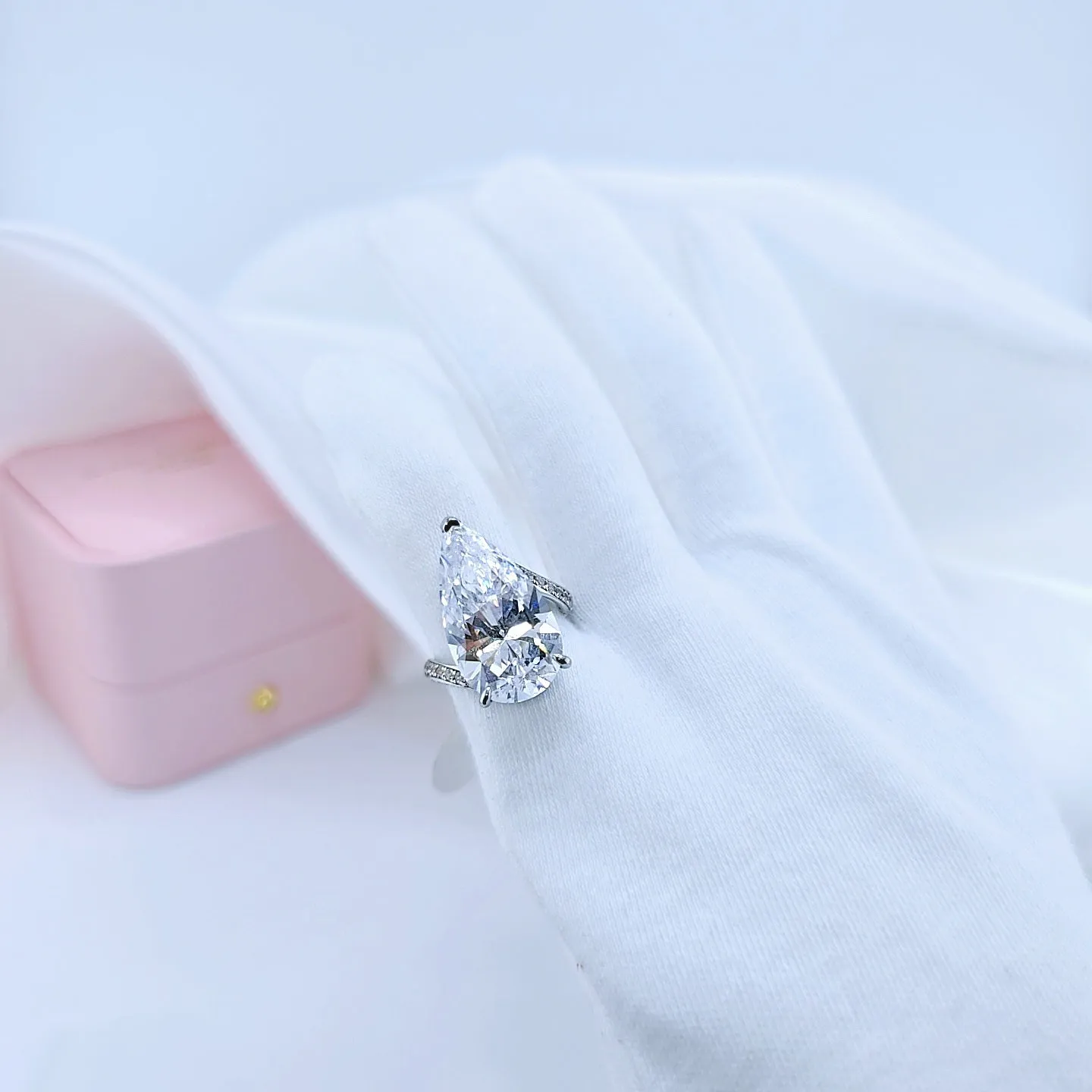 6.50 ct Pear-Cut Diamond Engagement Ring