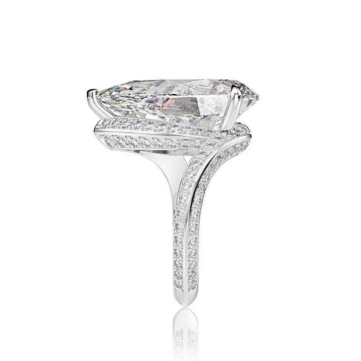6.50 ct Pear-Cut Diamond Engagement Ring
