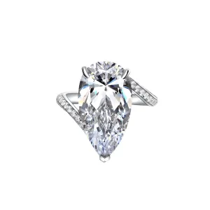 6.50 ct Pear-Cut Diamond Engagement Ring