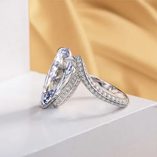 6.50 ct Pear-Cut Diamond Engagement Ring