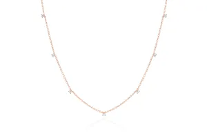 7 Prong Set Diamond Necklace