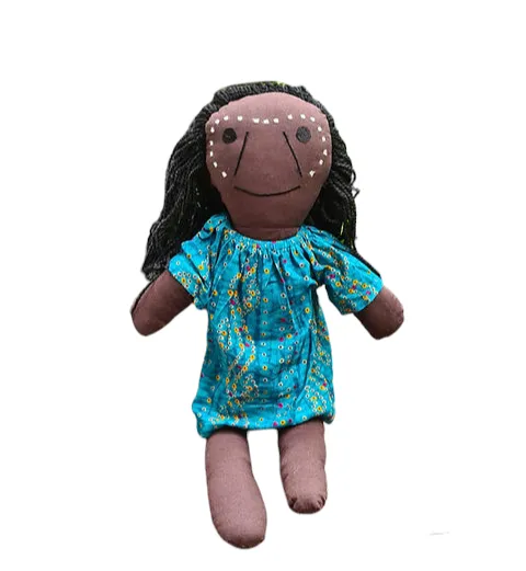 Aboriginal Girl Doll (Blue)