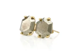 Alluring Iron Pyrite Gold Earrings