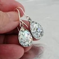 Antique Roman Glass Drop Earrings  Hadar Designers 925 Sterling Silver (as 417515