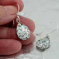 Antique Roman Glass Drop Earrings  Hadar Designers 925 Sterling Silver (as 417515