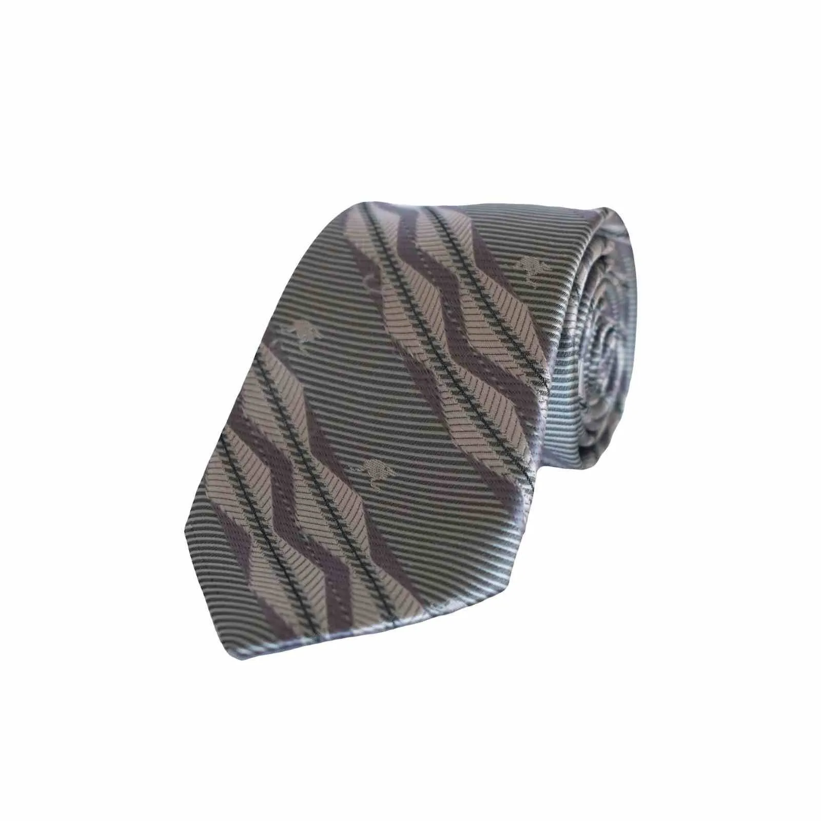 Australian Neck Tie Kangaroo Swirl Silver