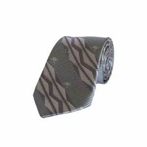 Australian Neck Tie Kangaroo Swirl Silver