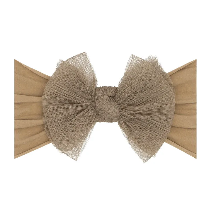 Baby Bling Tulle FAB Headband - Pleated Latte