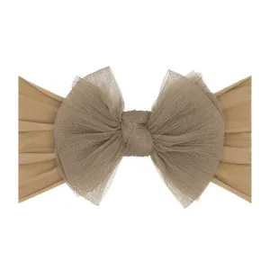 Baby Bling Tulle FAB Headband - Pleated Latte