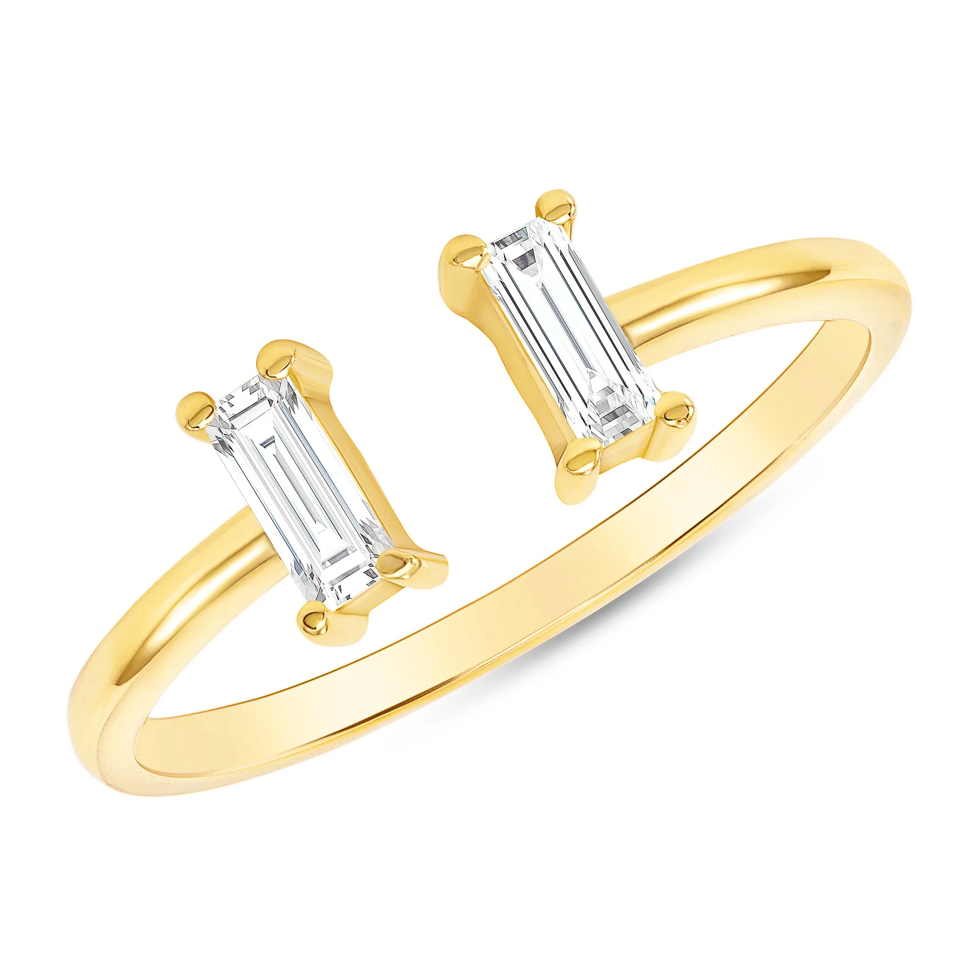 Baguette Diamond Cuff Ring