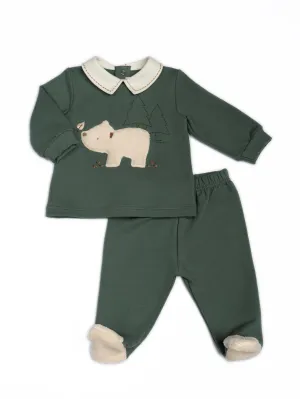 Barcellino Bear 2-Piece Set - Olive Green