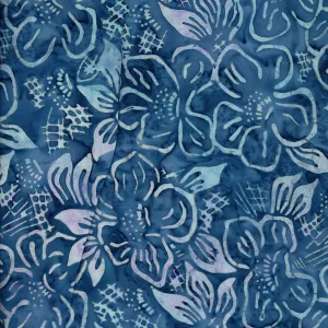 Batik - Deep Blue Floral