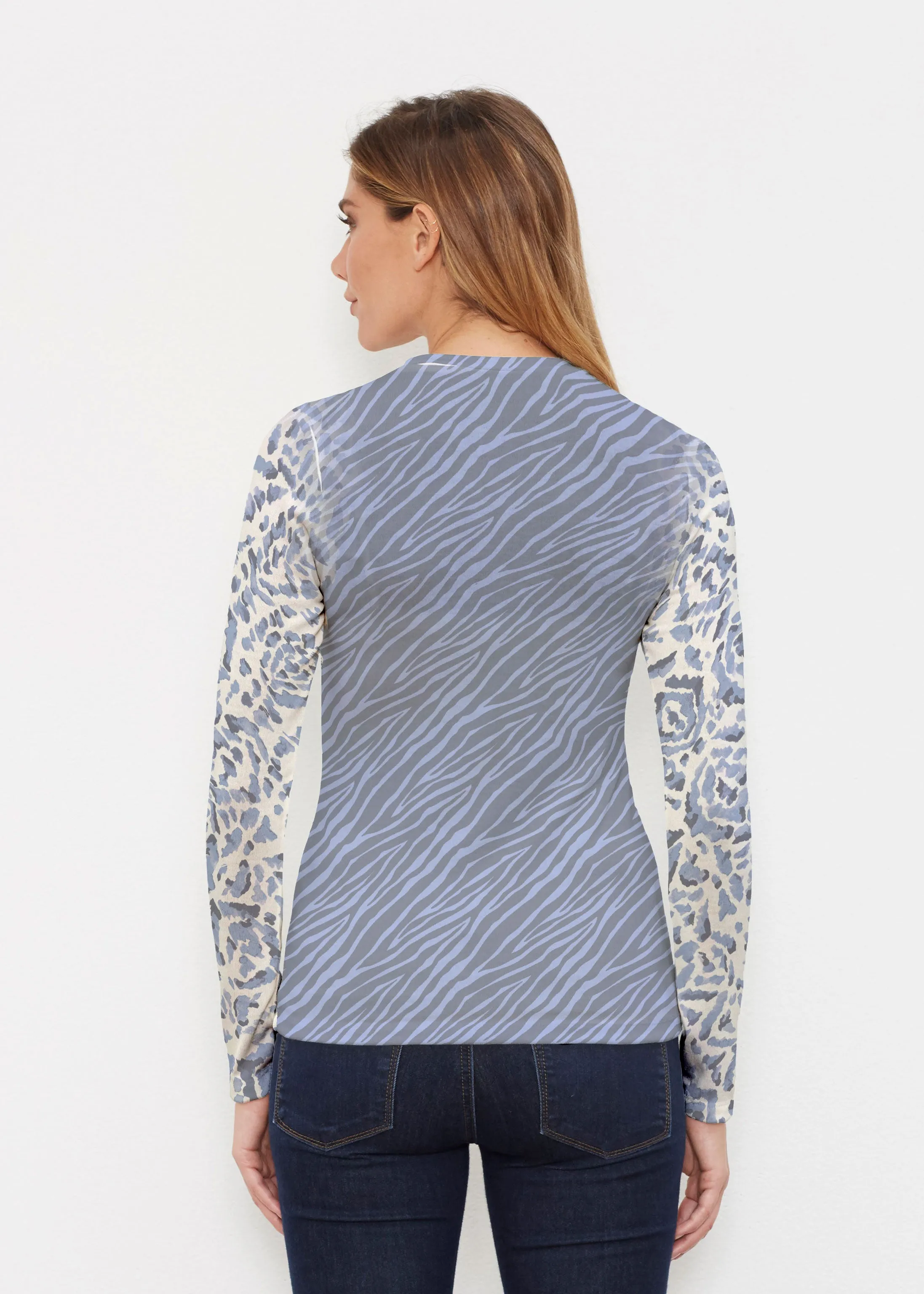 Batik Zebra (7753) ~ Butterknit Long Sleeve Crew Top