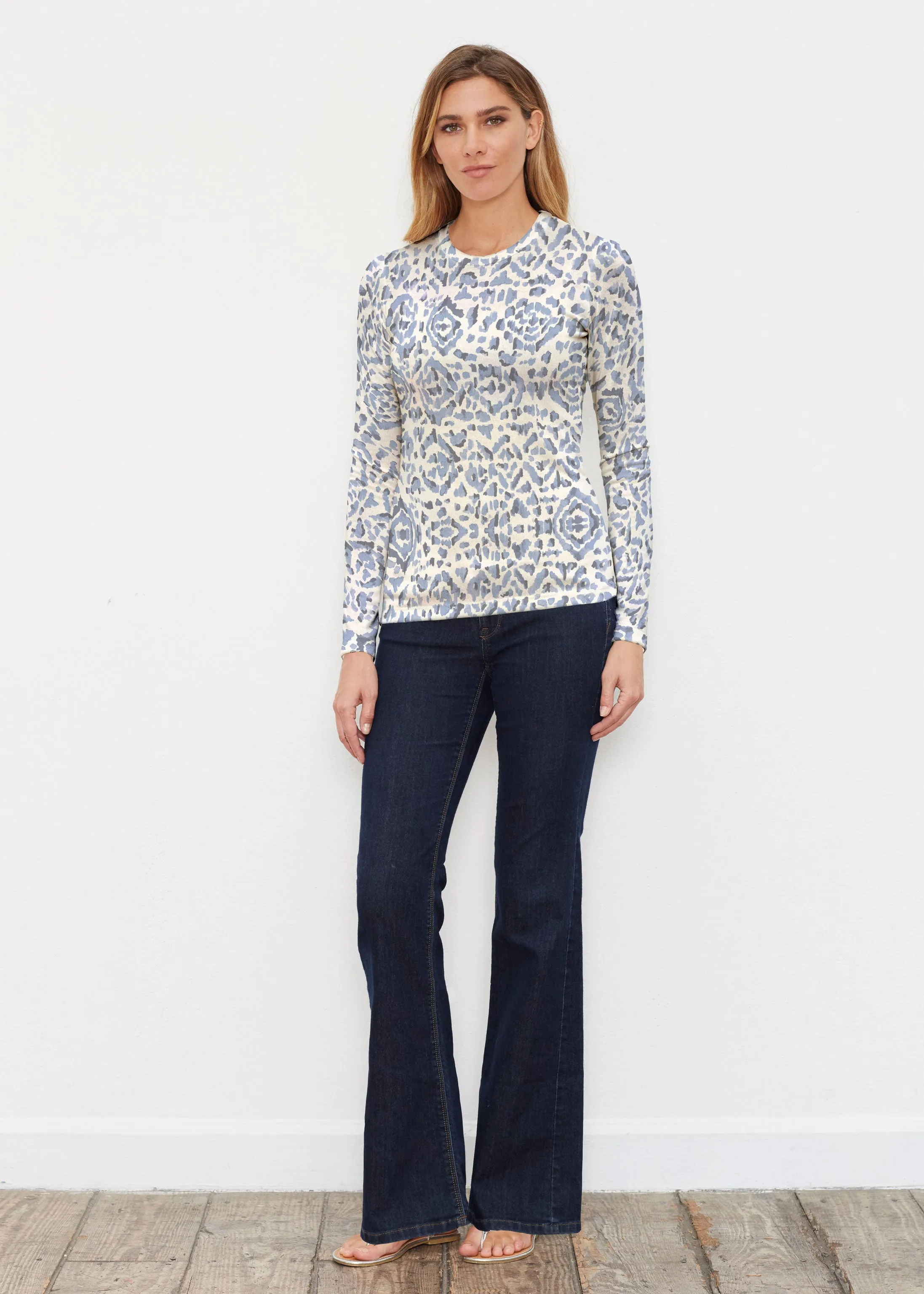 Batik Zebra (7753) ~ Butterknit Long Sleeve Crew Top