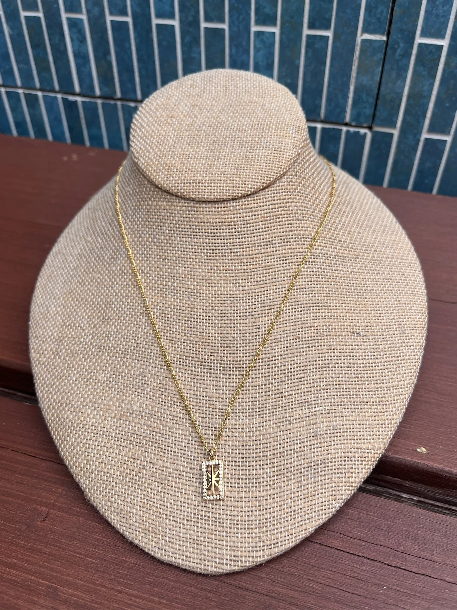 Beachybeads Figaro Chain Star Necklace