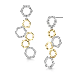 Beatrice Drop Earring - Gold/Rhodium