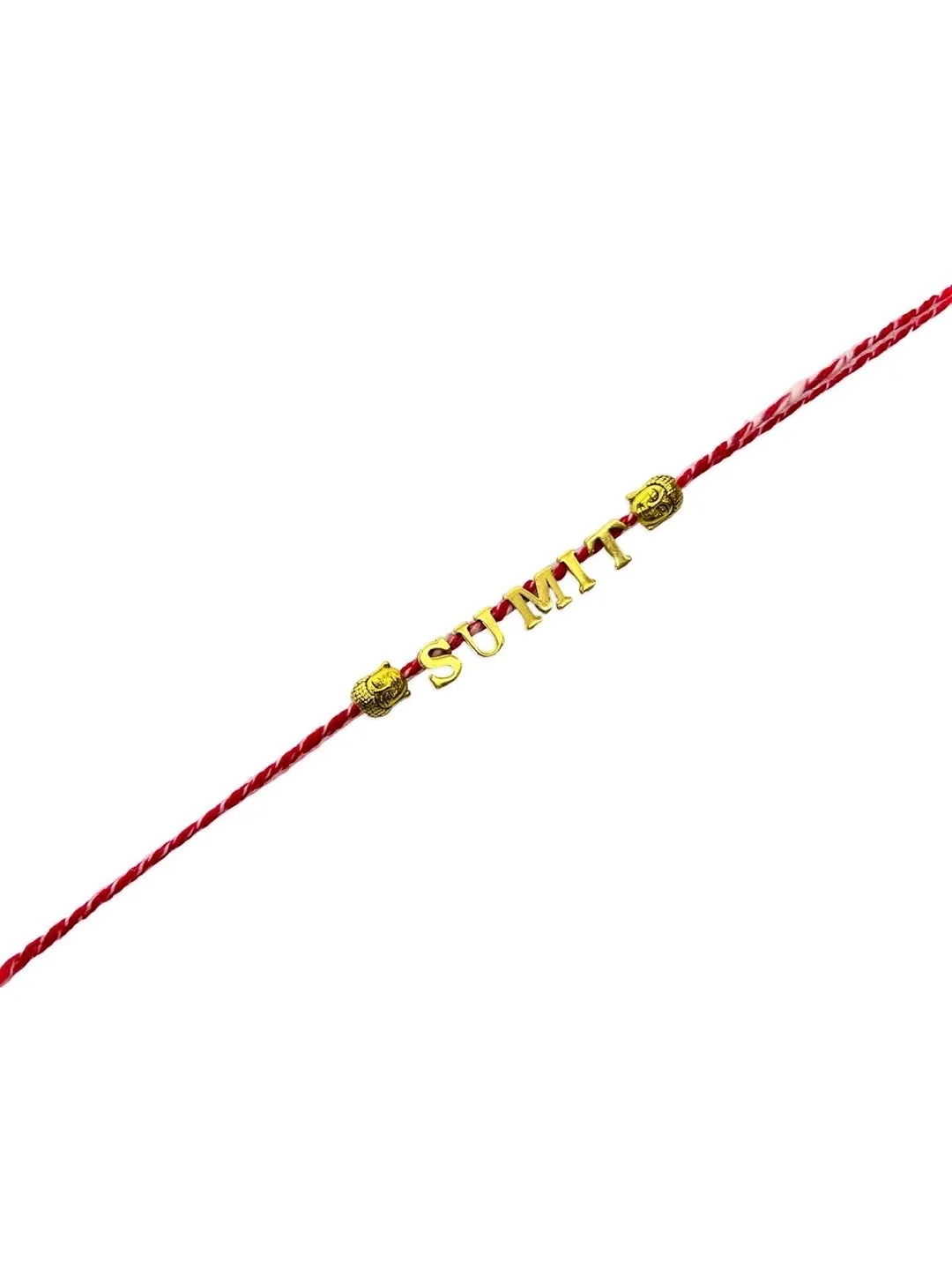 Beautiful Designer Full Name Rakhi Customized/Personalized Letter Charms With Red Thread Rakhi