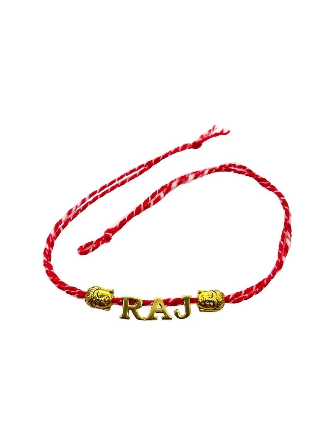 Beautiful Designer Full Name Rakhi Customized/Personalized Letter Charms With Red Thread Rakhi