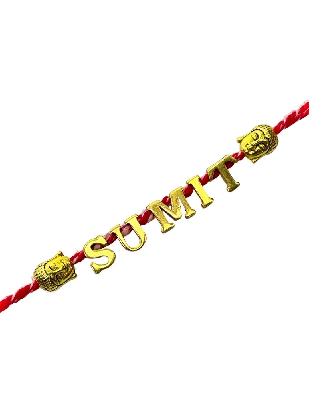 Beautiful Designer Full Name Rakhi Customized/Personalized Letter Charms With Red Thread Rakhi