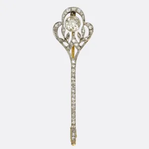 Belle Époque Diamond Lapel Pin