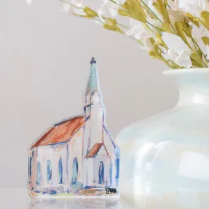 Bitty Church Acrylic Block
