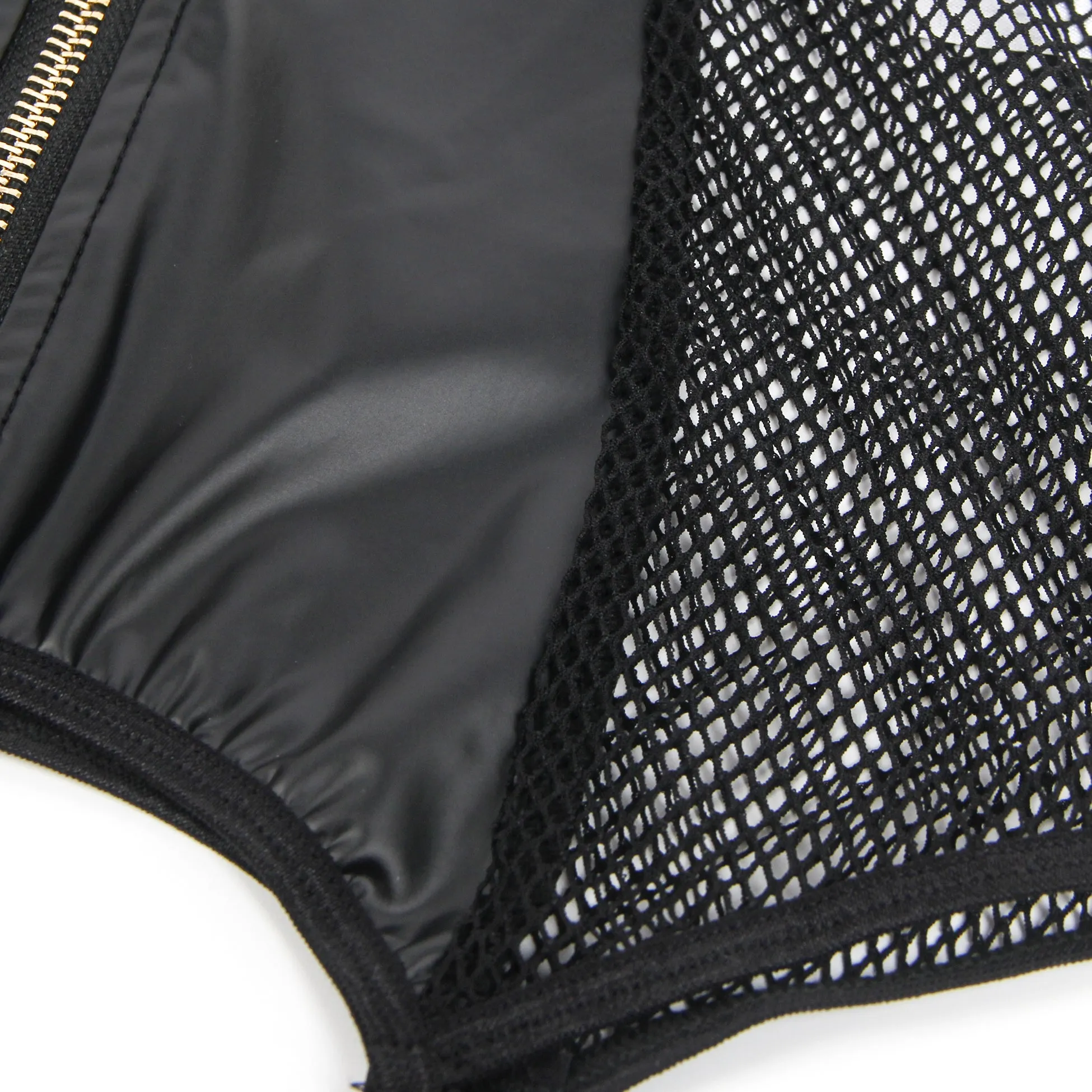 Black Mesh PU Leather Deep V-Neck Halter Sexy Egypt Lingerie