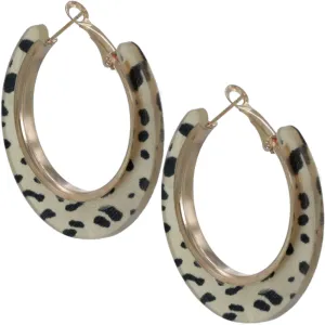 Black Spotted Mini Hoop Earrings