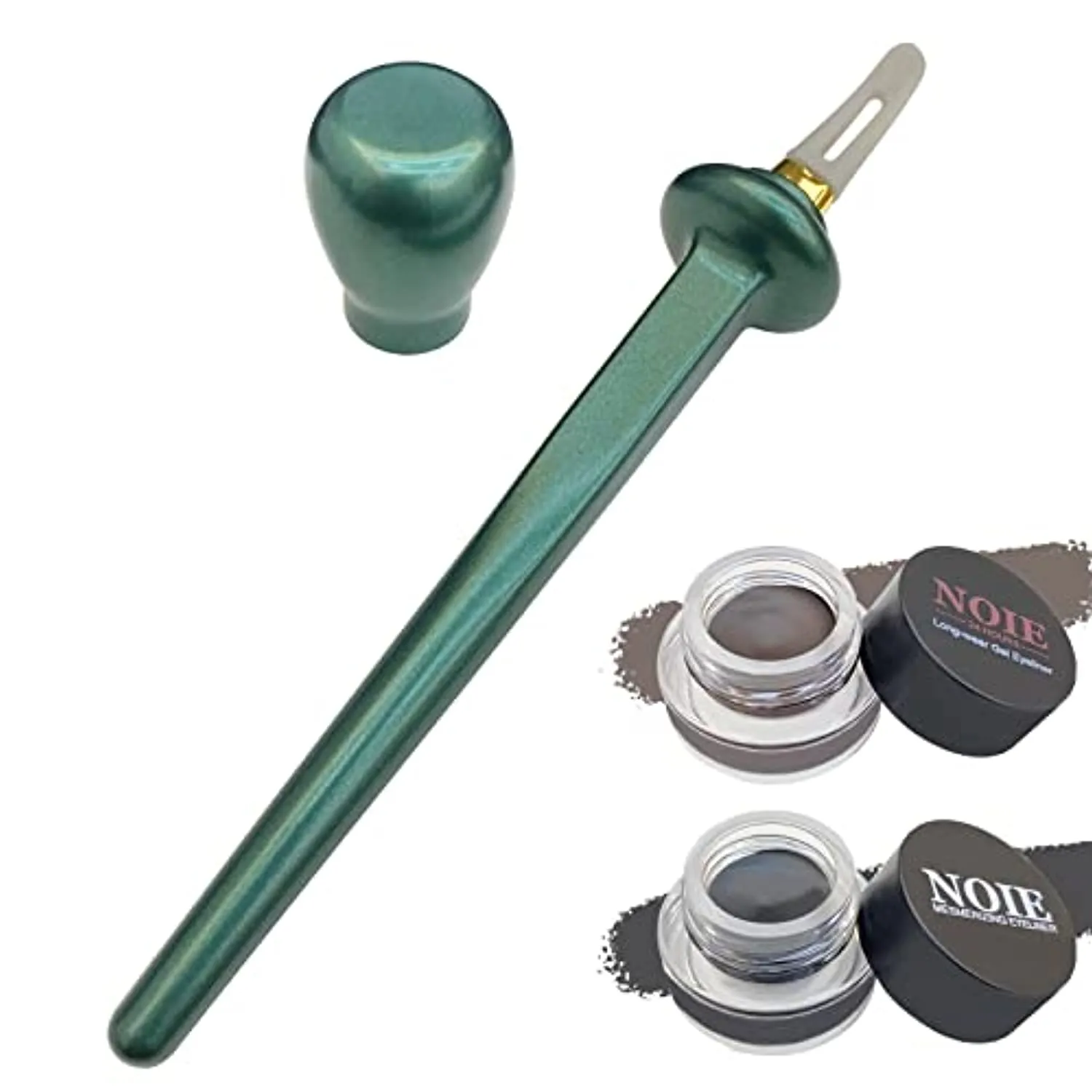Black/Brown Silicone Eyeliner Tool Set Anti-shake Designlong-lasting Waterproof Eyeliner Guide Wand For Parkinson Patient Beginner