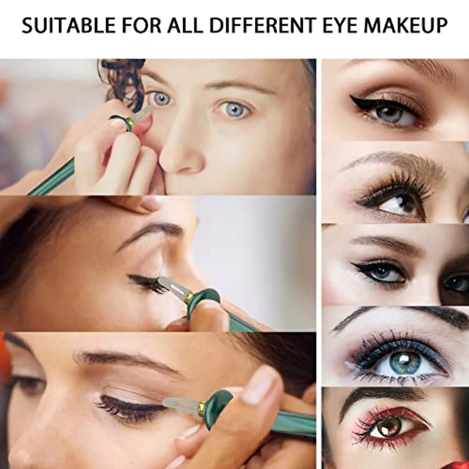 Black/Brown Silicone Eyeliner Tool Set Anti-shake Designlong-lasting Waterproof Eyeliner Guide Wand For Parkinson Patient Beginner