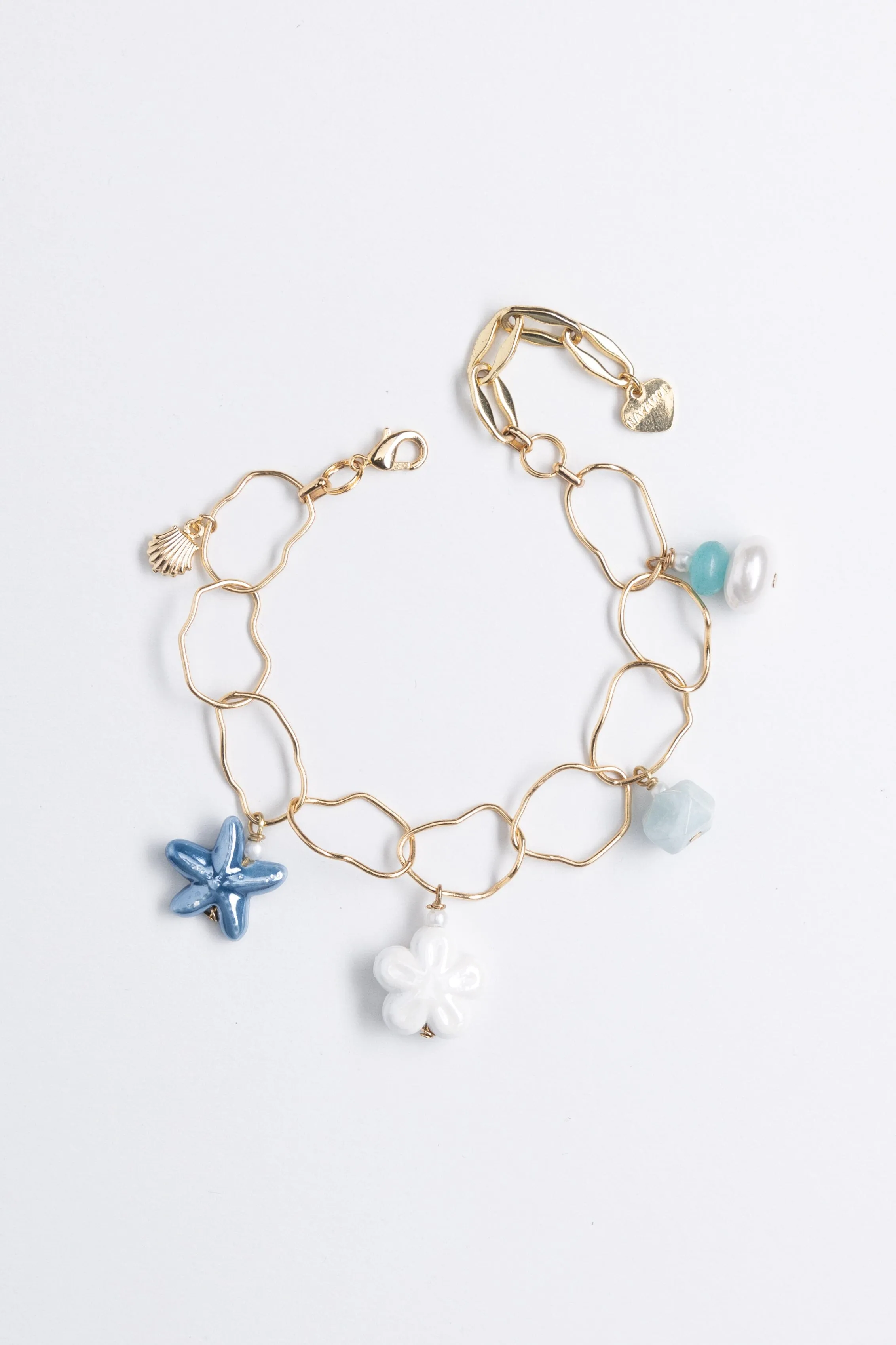 Blue Moonstone Charm Bracelet