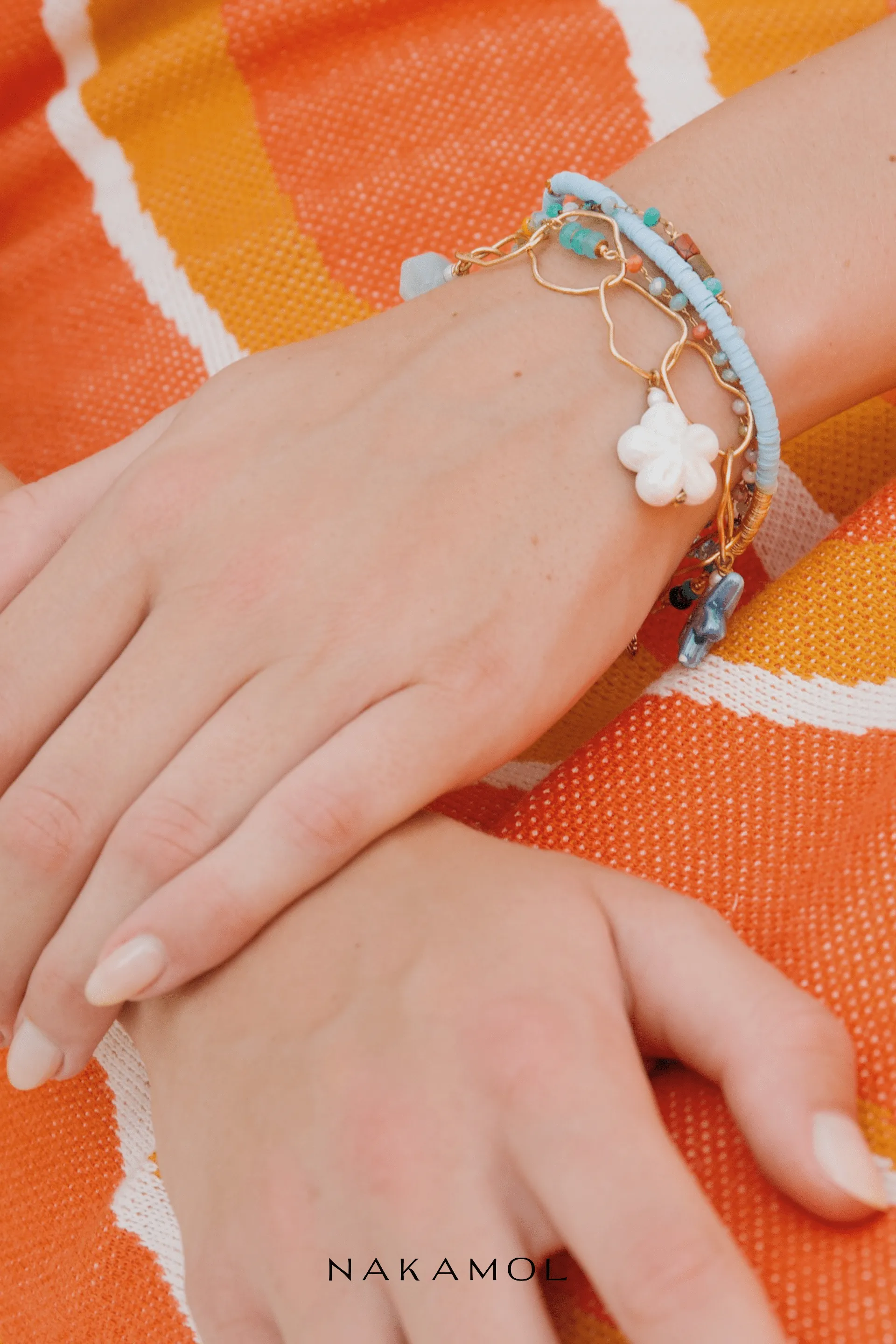 Blue Moonstone Charm Bracelet