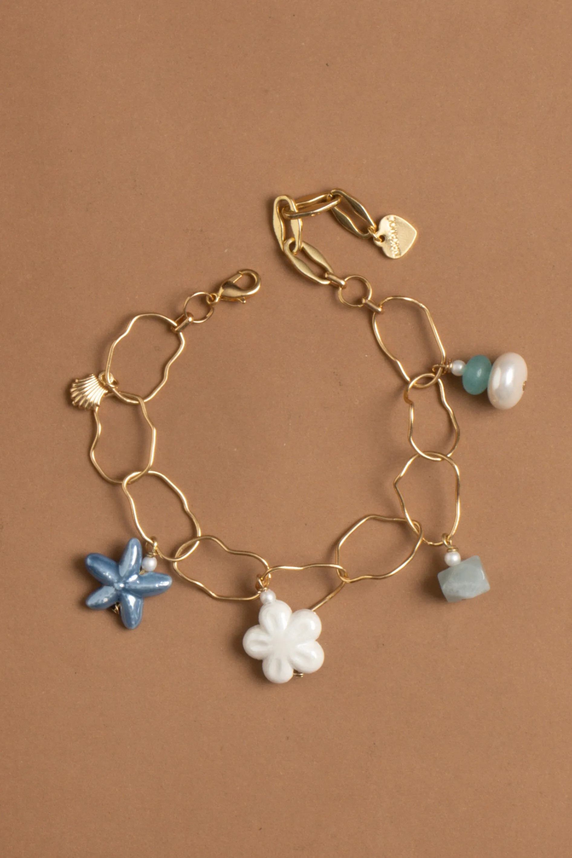Blue Moonstone Charm Bracelet