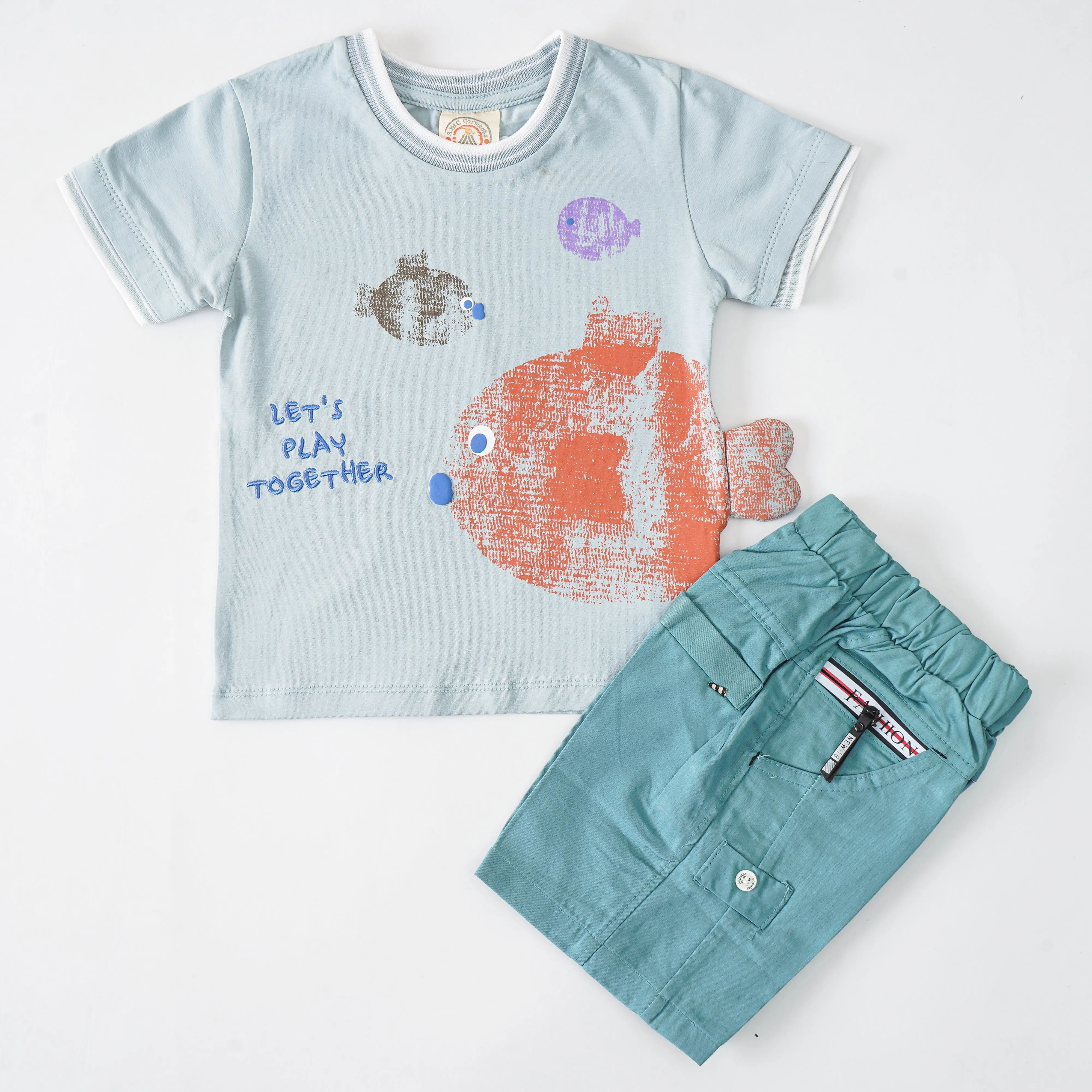 Boys Half Sleeves 2 Piece Suit (2368)