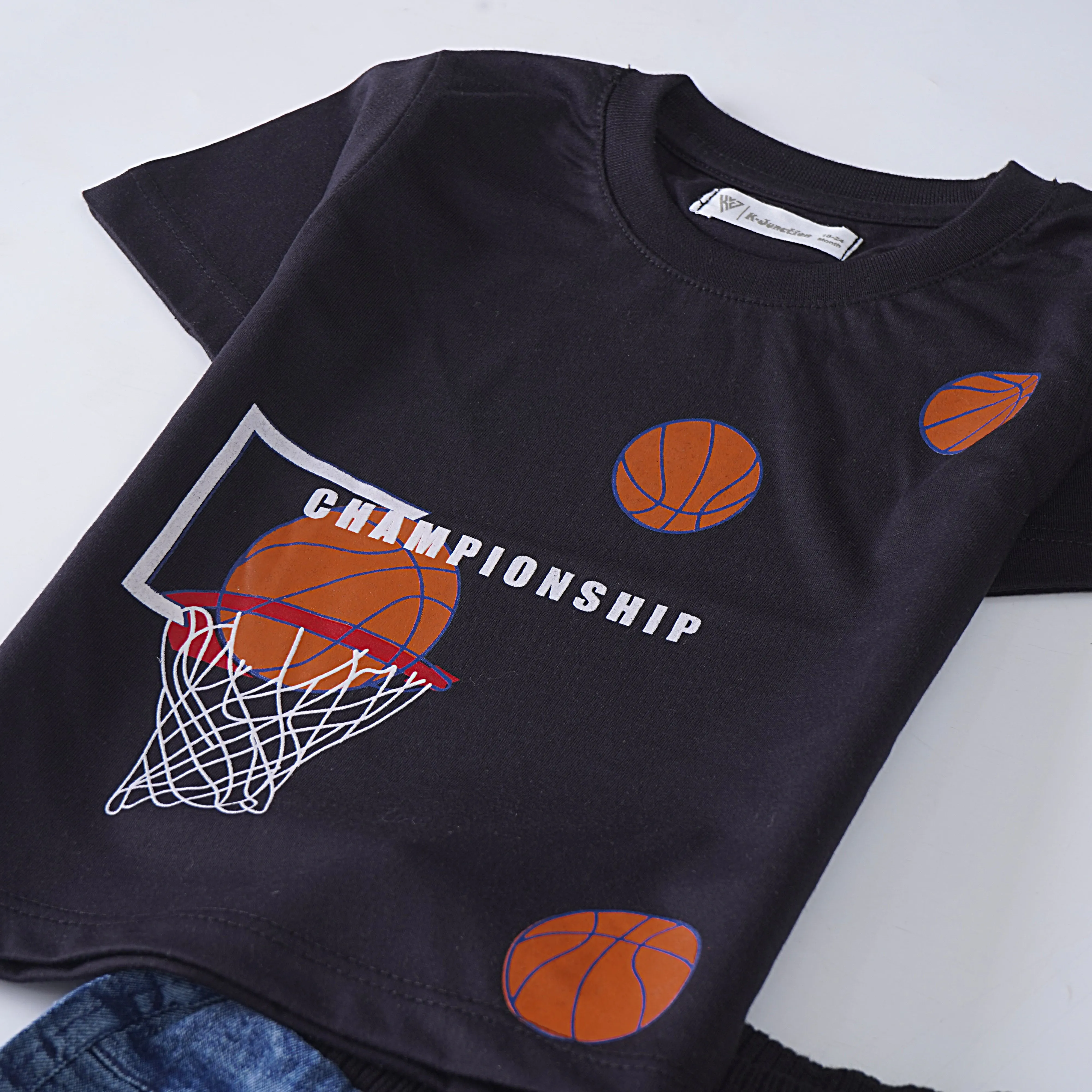 Boys Half Sleeves 2 Piece Suit (Basket-Ball)
