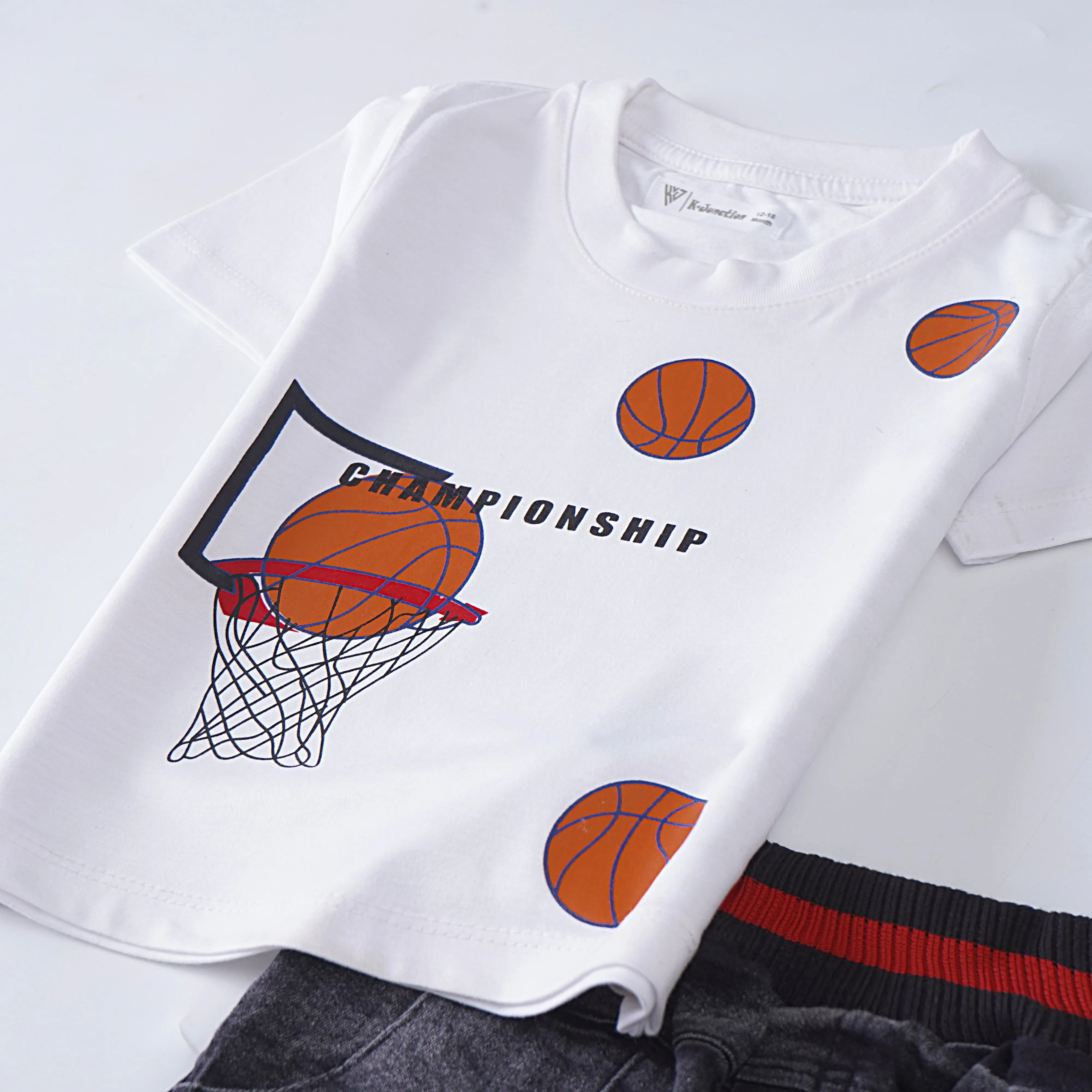Boys Half Sleeves 2 Piece Suit (Basket-Ball)