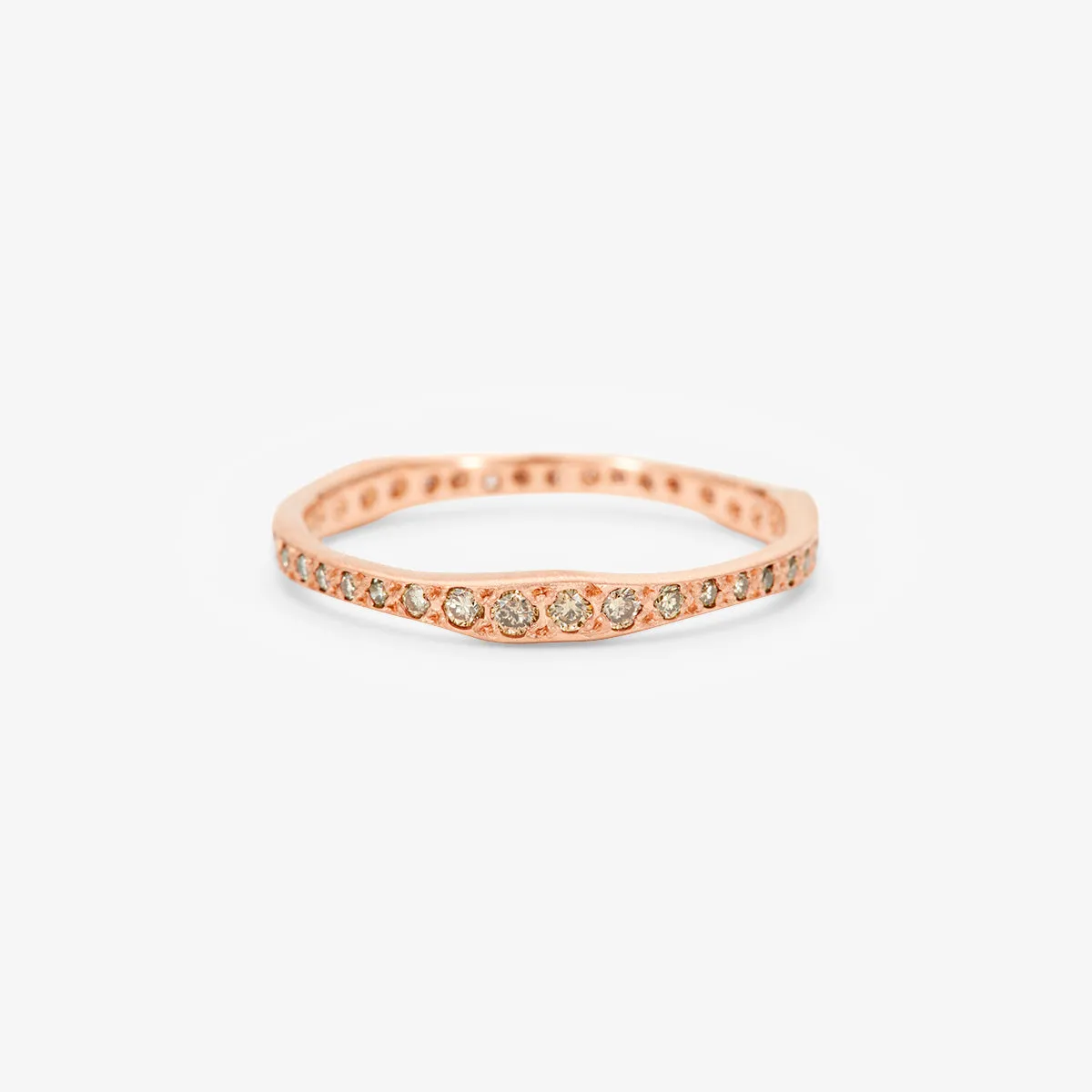 Brown Diamond Ripple Eternity Band | R10003BR
