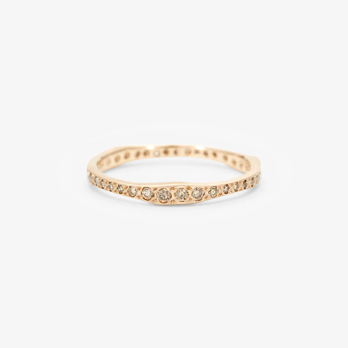 Brown Diamond Ripple Eternity Band | R10003BR