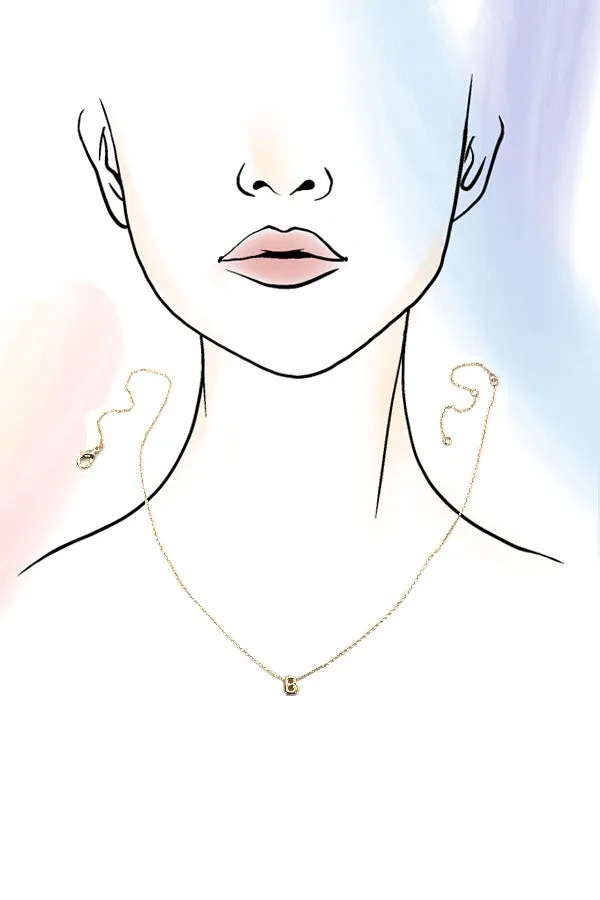 Bubble Initial Necklace