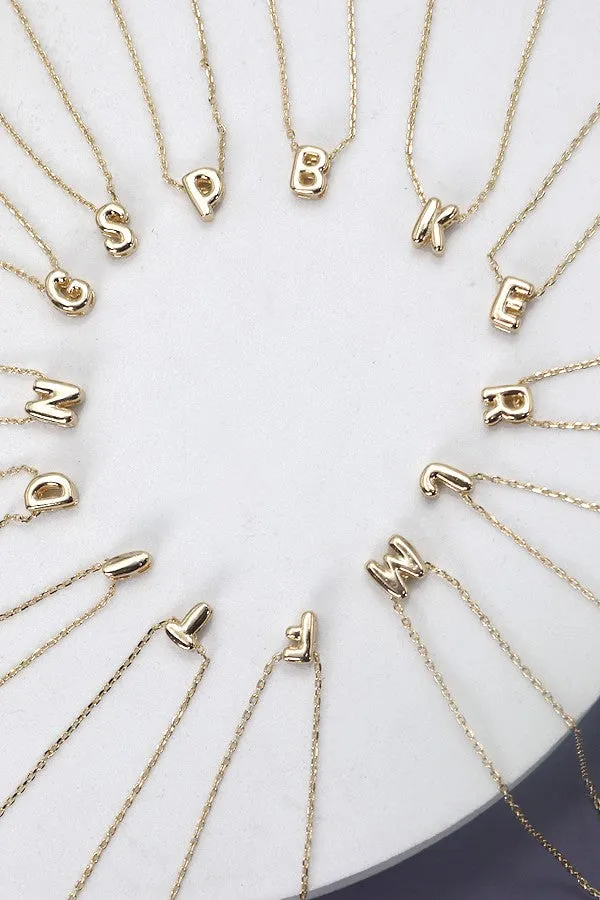 Bubble Initial Necklace