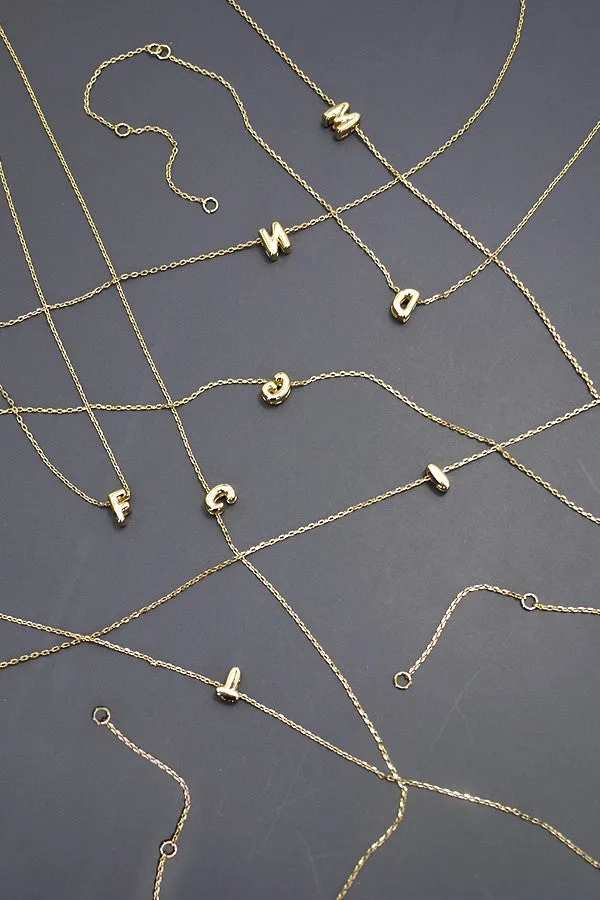 Bubble Initial Necklace