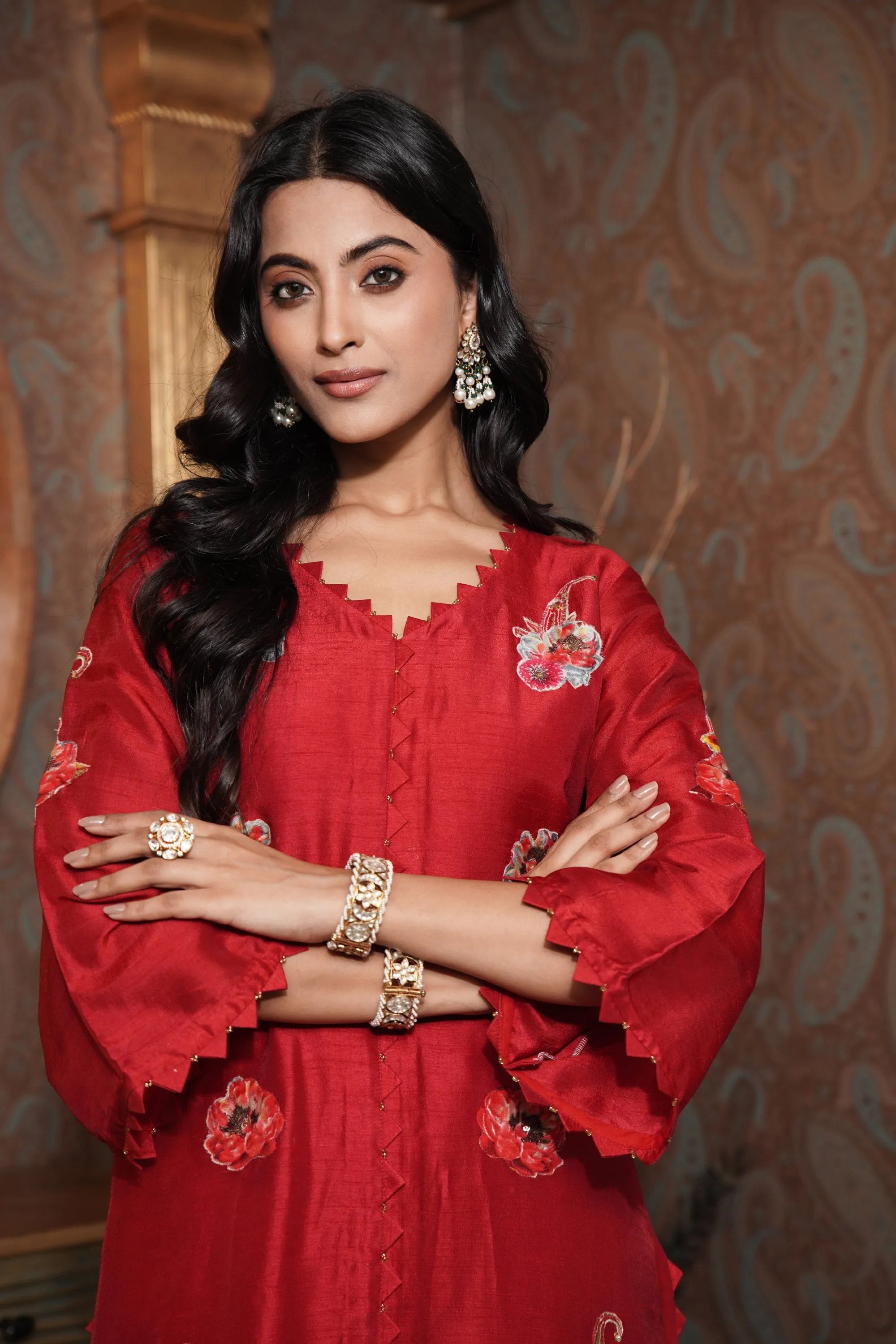 Burgundy Bliss Short Kurta and Pants