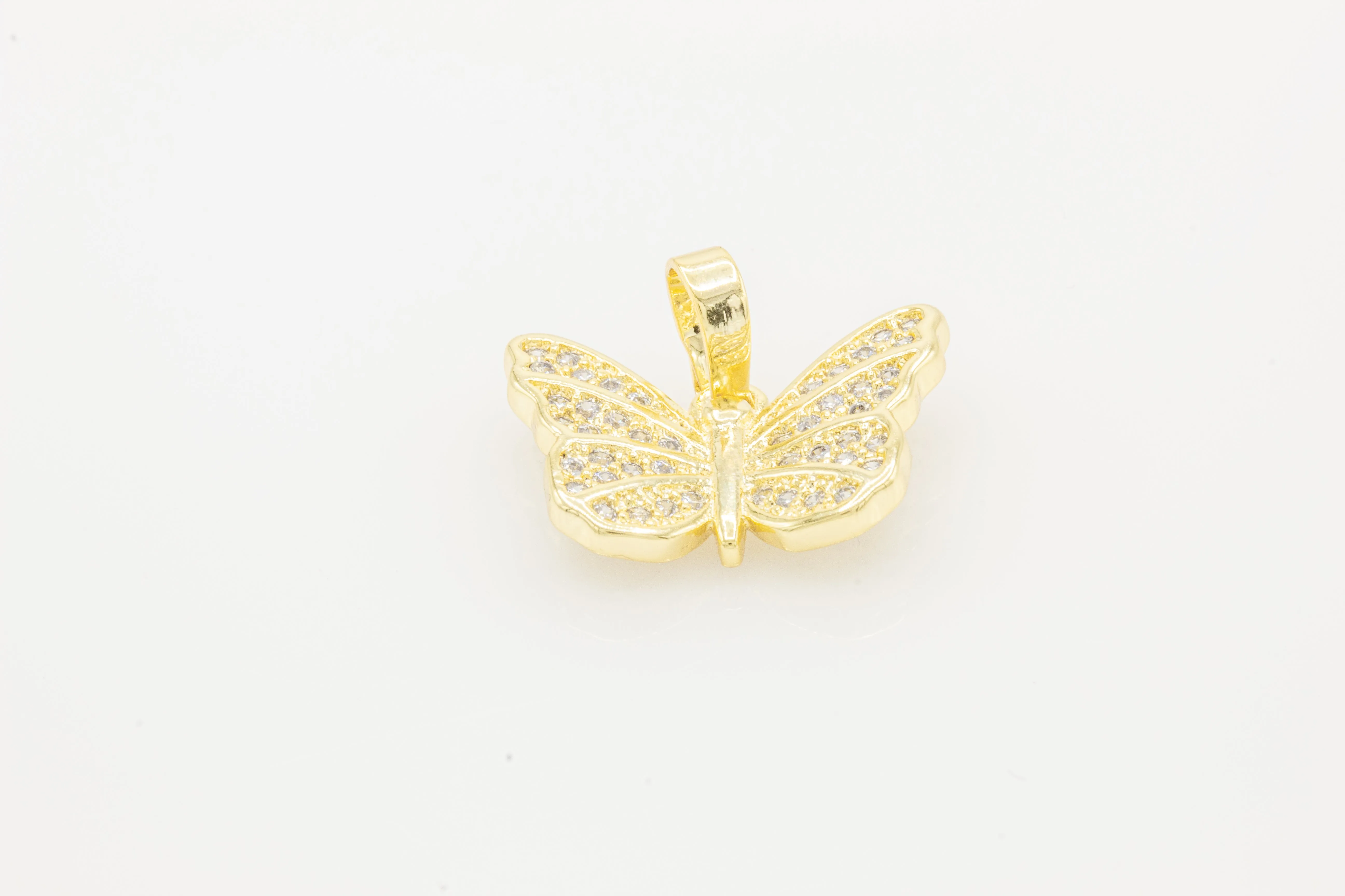 Butterfly 4 Cubic Zirconia Pendant 14K Gold Filled Women Jewelry