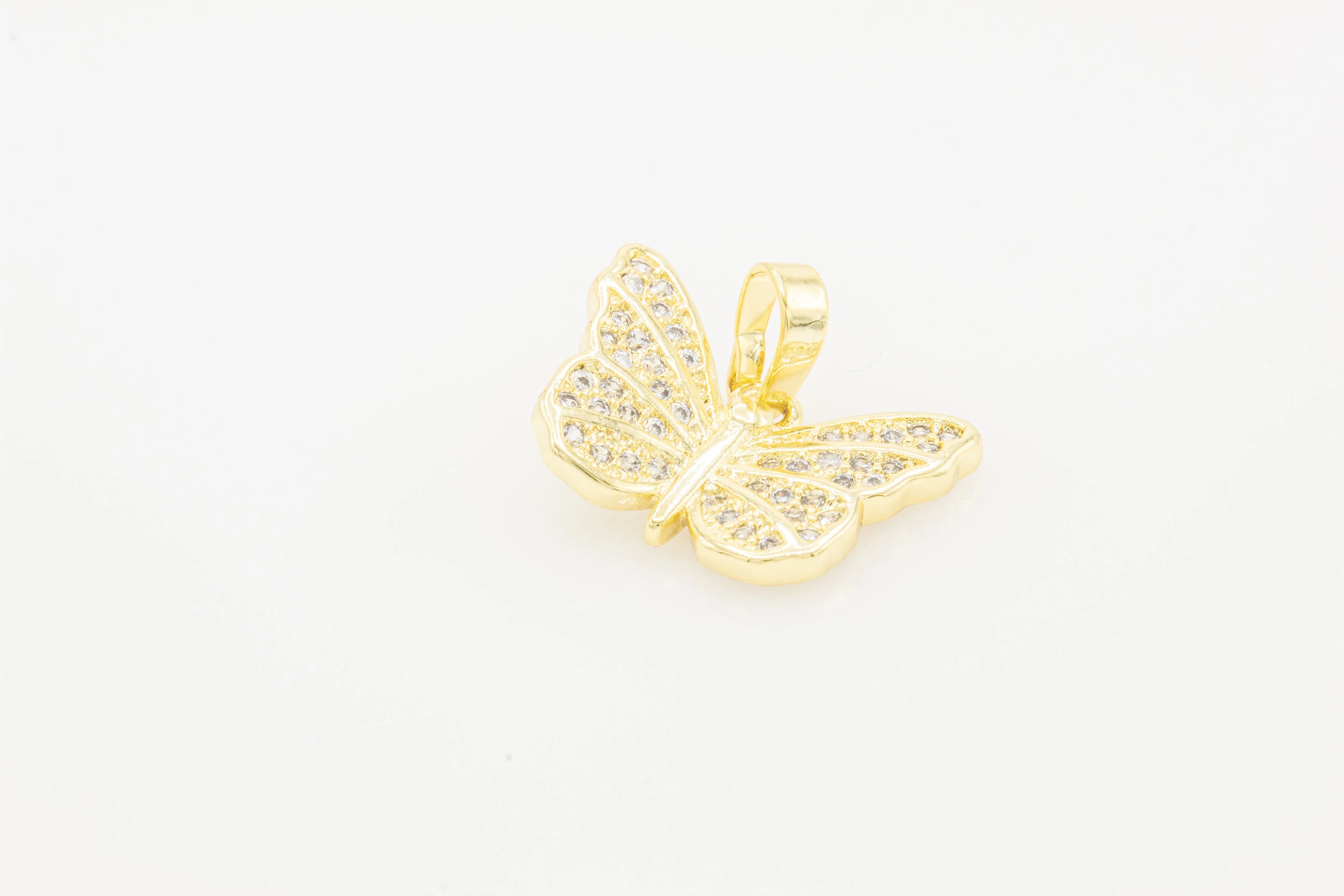 Butterfly 4 Cubic Zirconia Pendant 14K Gold Filled Women Jewelry