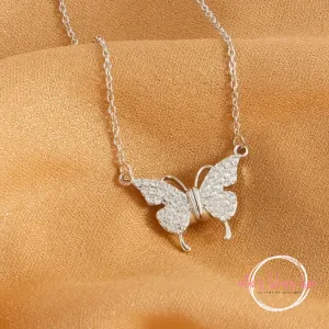 Butterfly Dream Necklace In Silver